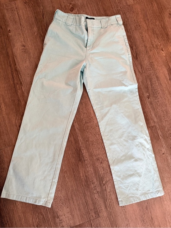 Obey Denim - OBEY Women’s Organic Cotton Chino Pants Size 26 Mint Green Straight Leg Casual